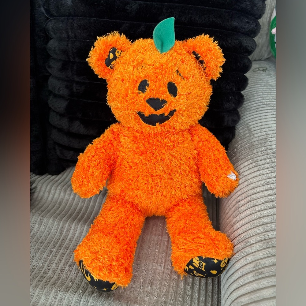 Build-A-Bear Workshop Pumpkin Glow Bear Halloween Plush Teddy Limited Edition - Picture 2 of 11